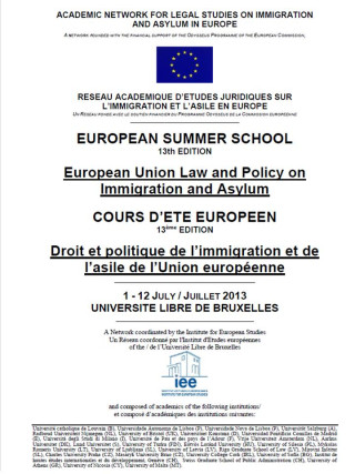 Affiche de la 13ème édition du cours d'été européen
