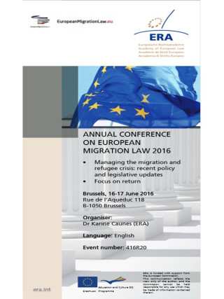 1ère page du tryptique de la conférence ERA des 16-17 juin 2016