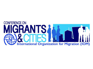 Logo conférence OIM sur les migrants et les villes