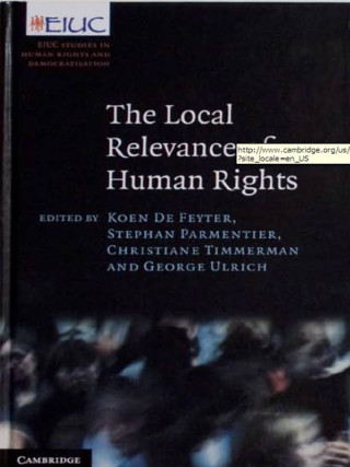 Couverture du livre "La pertinence locale des droits de l'homme"
