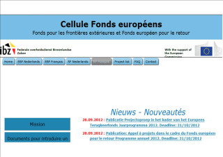 Page de la cellule en charge des fonds européens